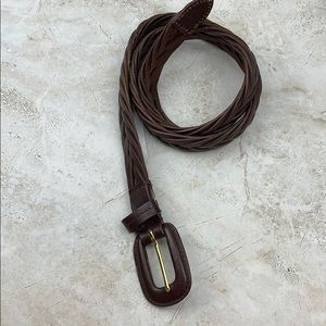 Talbots Accessories - TALBOTS-DARK-BROWN V PATTERN LEATHER BELT-XS Talbots Accessories - TALBOTS-DARK-BROWN V PATTERN LEATHER BELT-XS